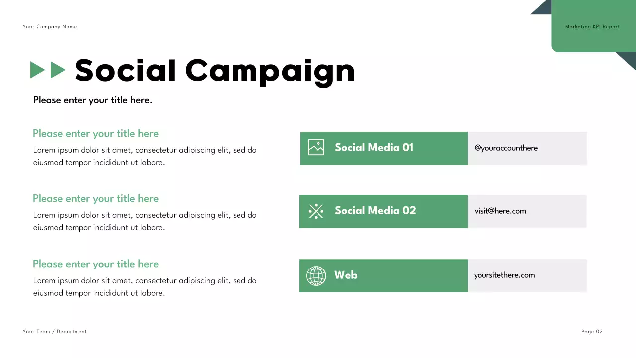 Green Modern Marketing Report Presentation