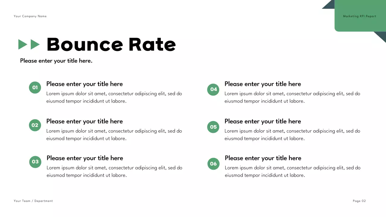 Green Modern Marketing Report Presentation