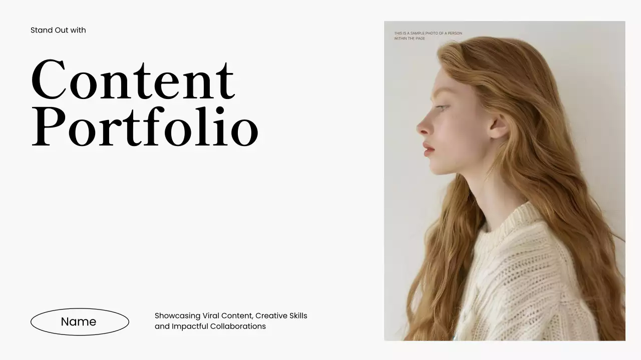 화이트 미니멀 콘텐츠 포트폴리오 프레젠테이션