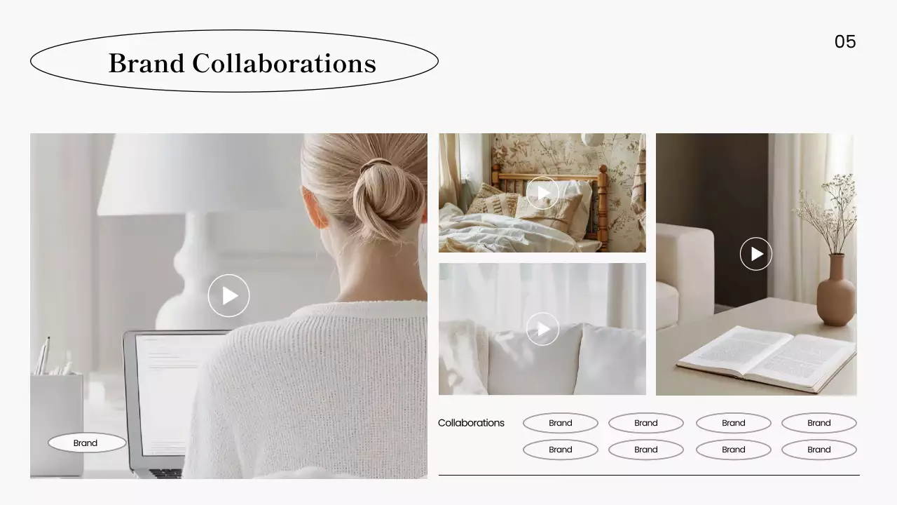 화이트 미니멀 콘텐츠 포트폴리오 프레젠테이션