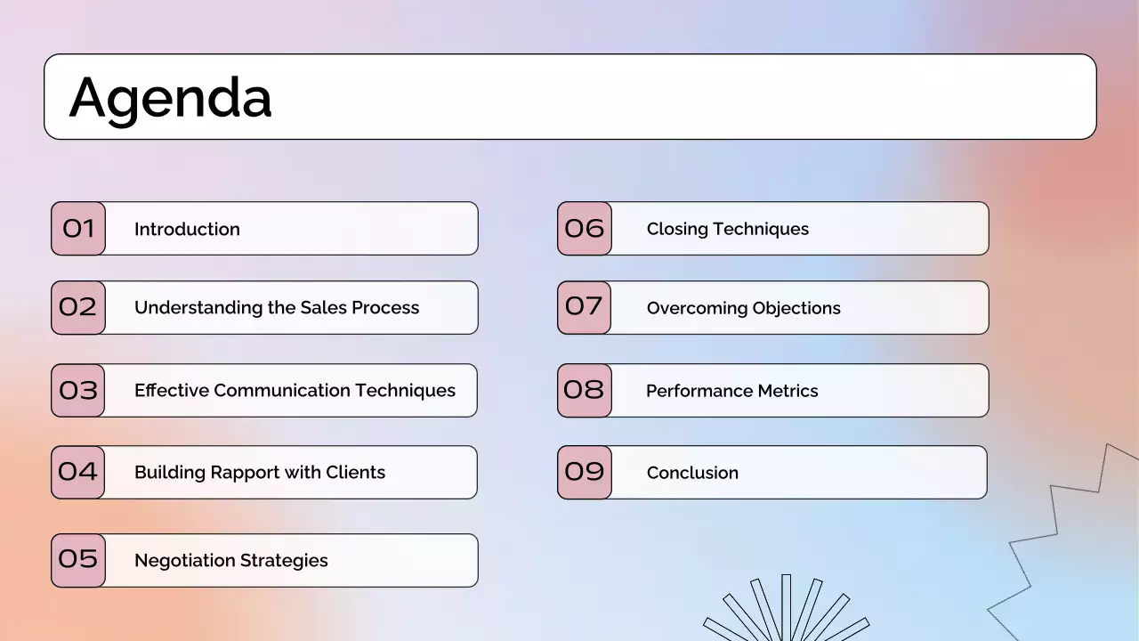Apresentação do Guia de Vendas Pastel Modern