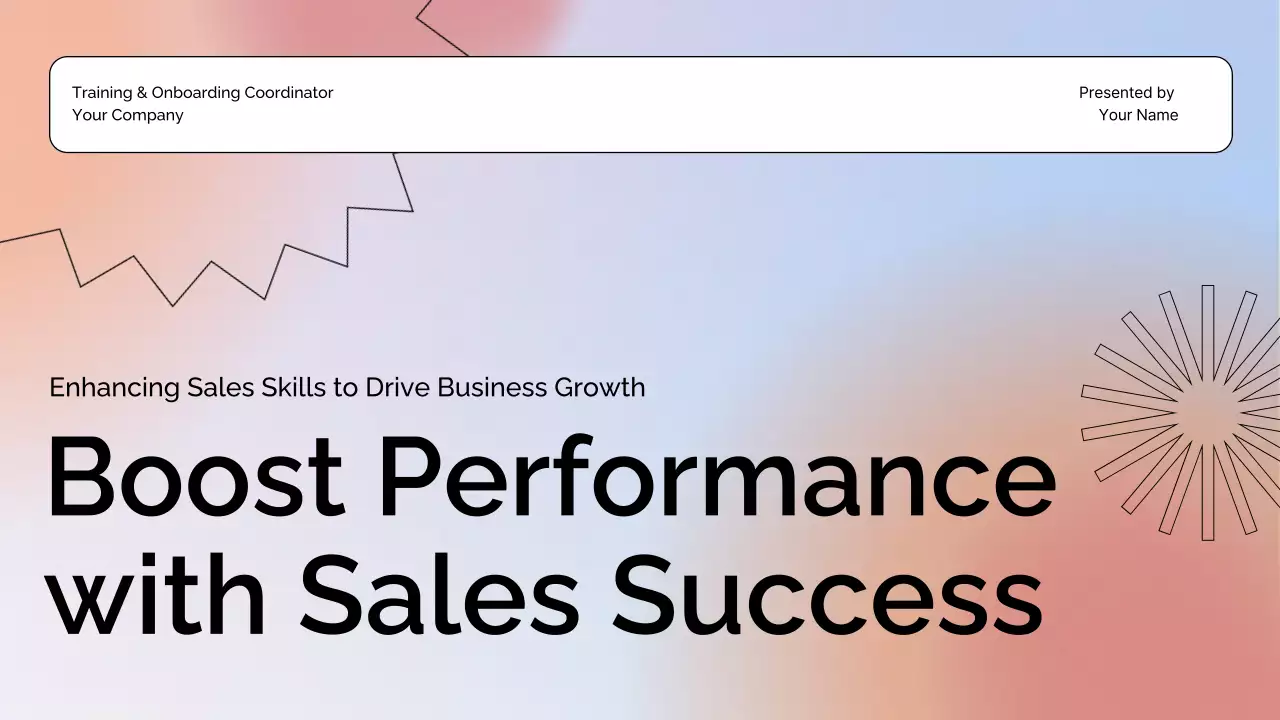 Pastel Modern Sales Guide Presentation