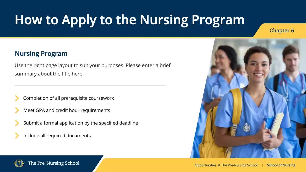 Blue Professional Nursing Guide Presentation