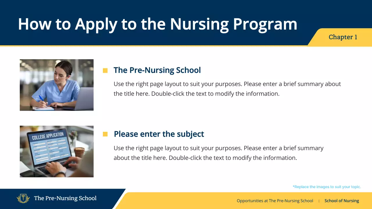 Blue Professional Nursing Guide Presentation