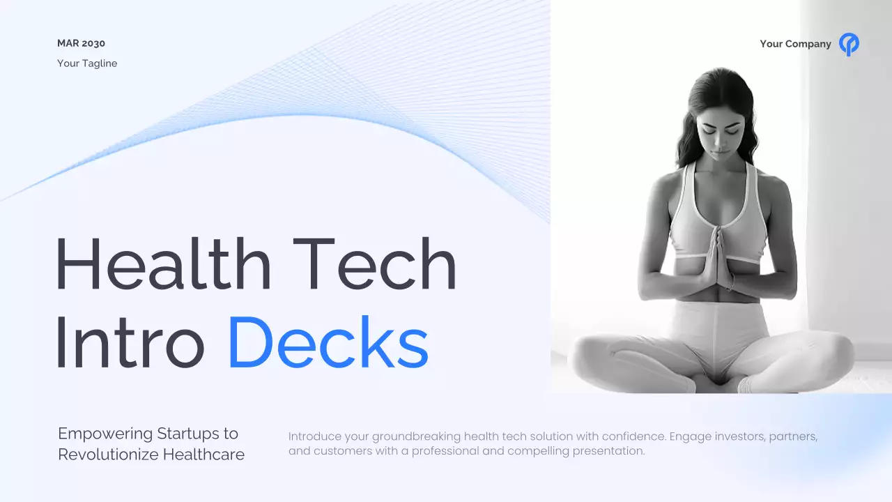Blue Modern Health Tech Guide Presentation