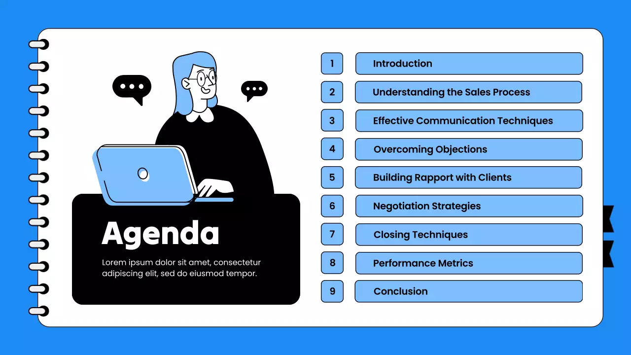 Blue Modern Sales Training Presentation