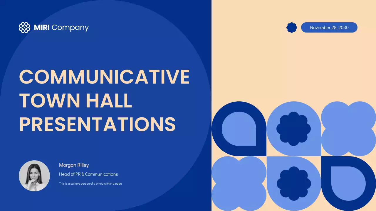 Blue Modern Town Hall Meeting Presentation