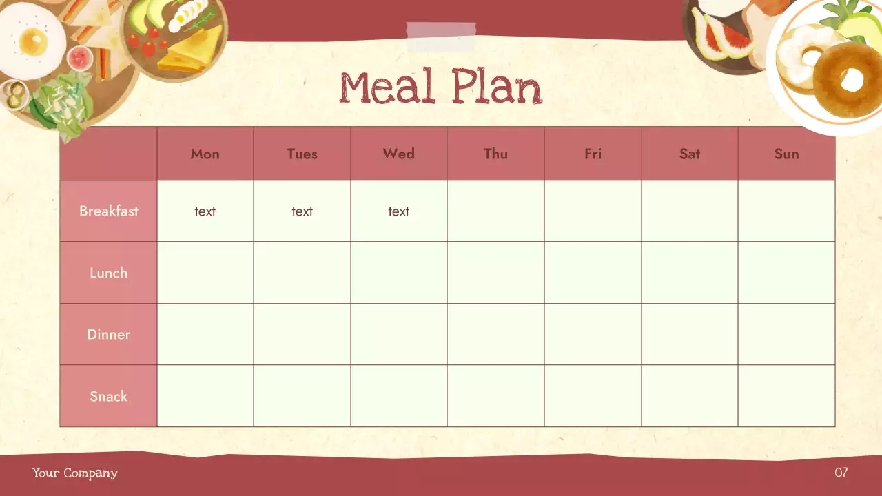 Red Rustic Nutrition Guide Presentation