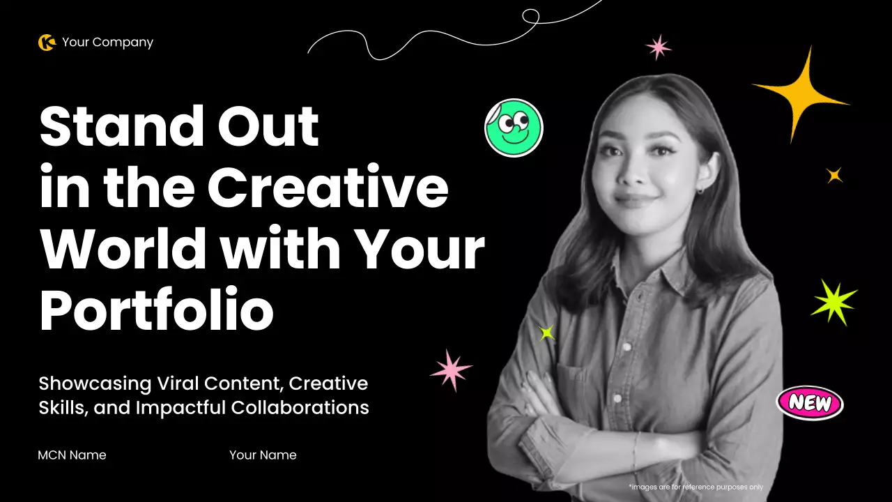 블랙 모던 크리에이티브 포트폴리오 프레젠테이션