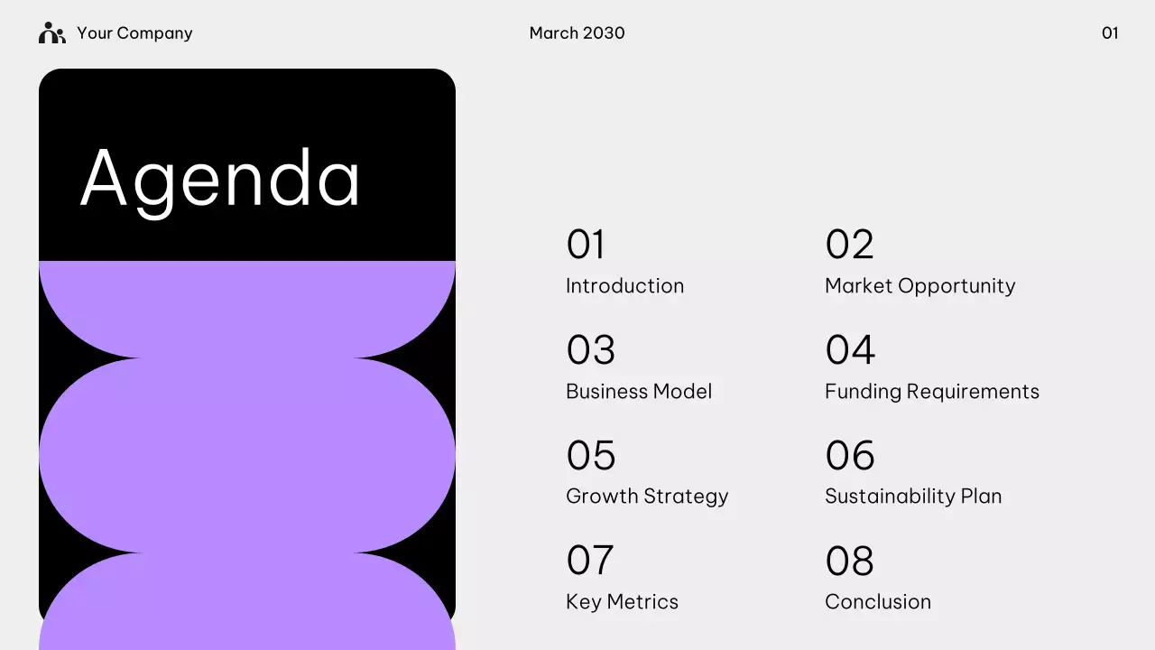 Black Modern Startup Funding Pitch Presentation