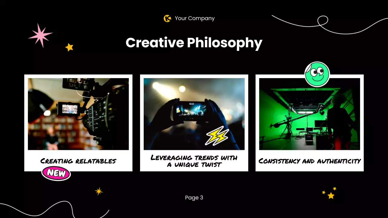 블랙 모던 크리에이티브 포트폴리오 프레젠테이션