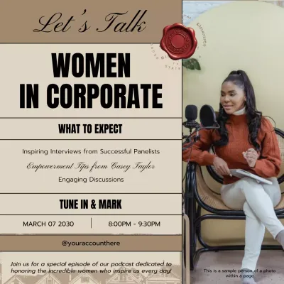 Beige Modern Corporate Event Promotion Social Media Post