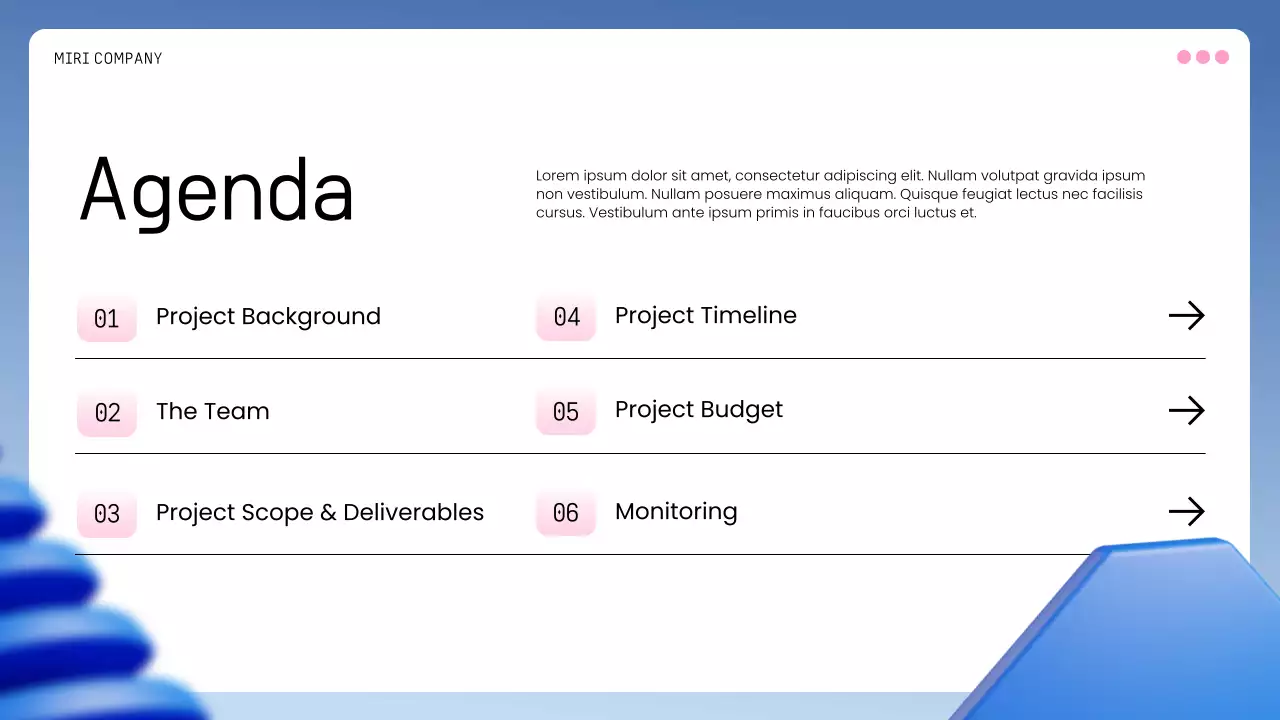 Blue Professional Project Kick-Off Meeting Presentation