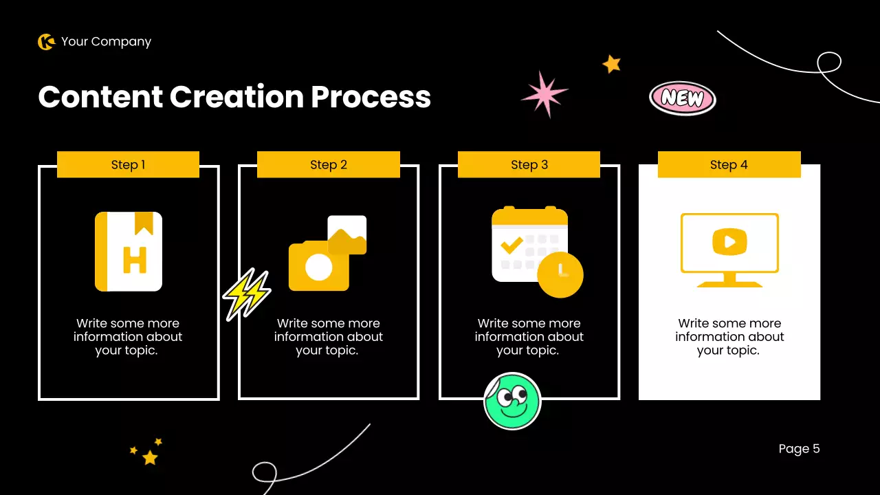 블랙 모던 크리에이티브 포트폴리오 프레젠테이션