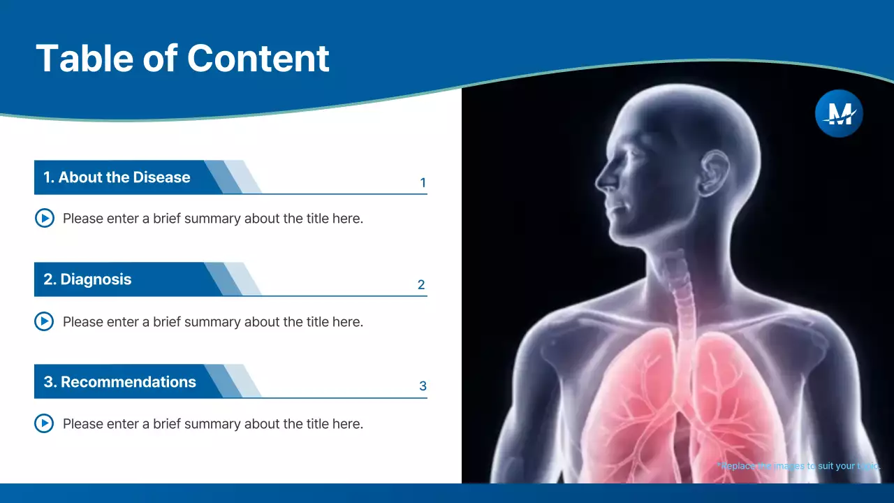 Blue Professional Respiratory Disease Guide Presentation