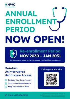 Blue Modern Healthcare Promotion Poster