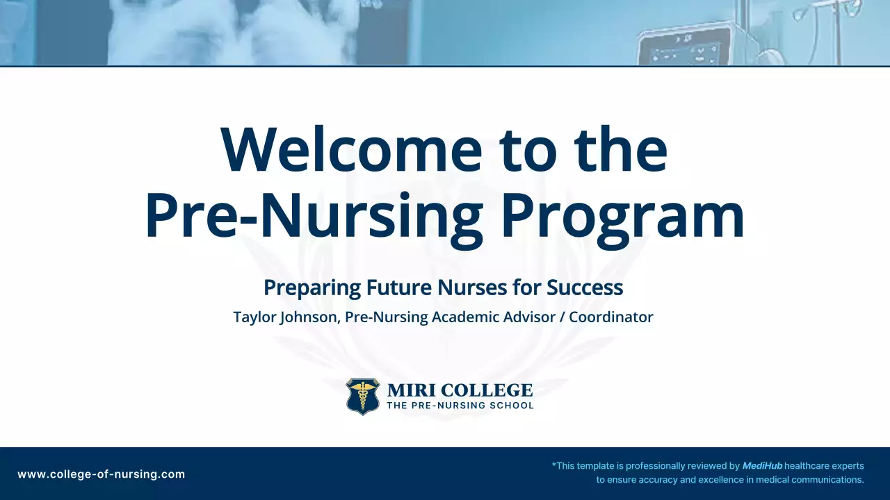 Blue Professional Nursing Guide Presentation
