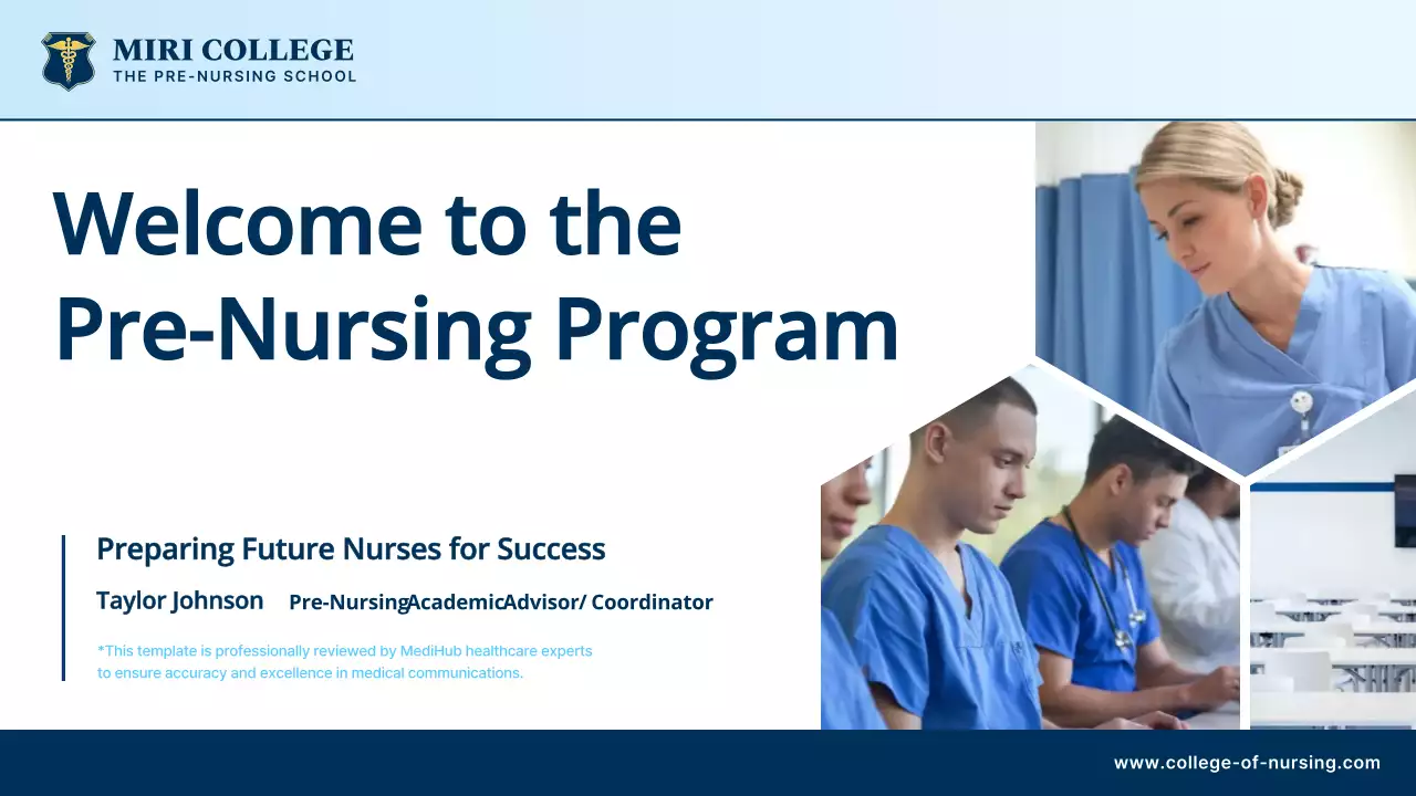 Blue Professional Nursing Guide Presentation