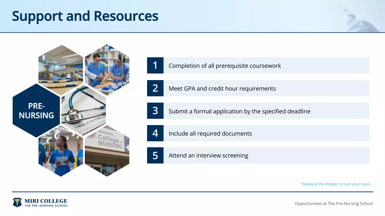 Blue Professional Nursing Guide Presentation