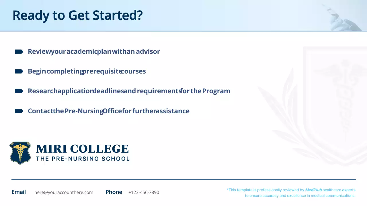 Blue Professional Nursing Guide Presentation