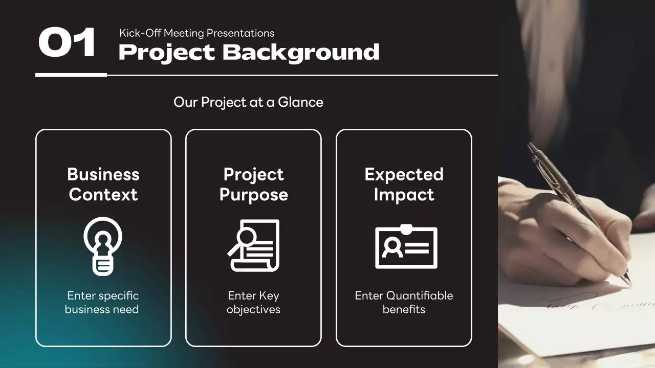 Black Modern Meeting Agenda Presentation