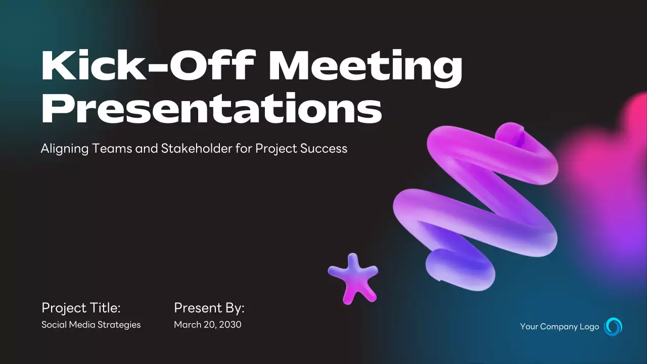 Black Modern Meeting Agenda Presentation