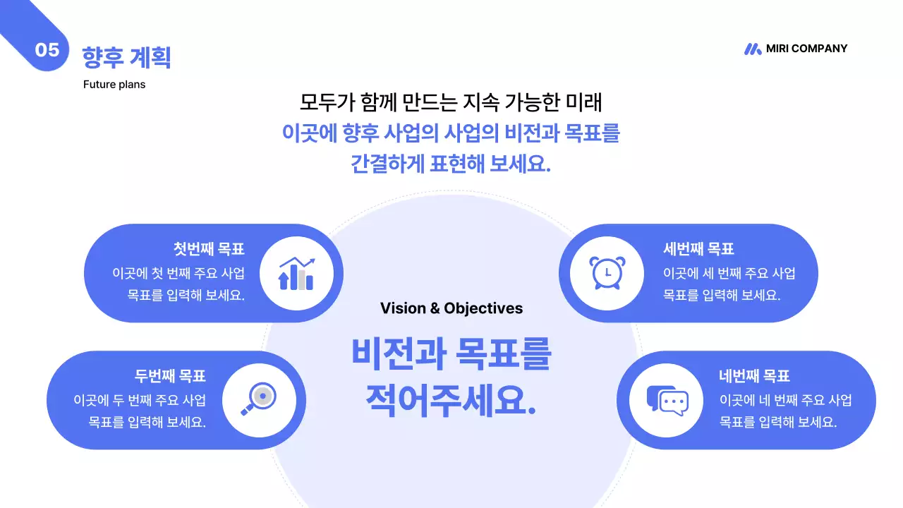파랑 모던 비즈니스 보고서 분석
