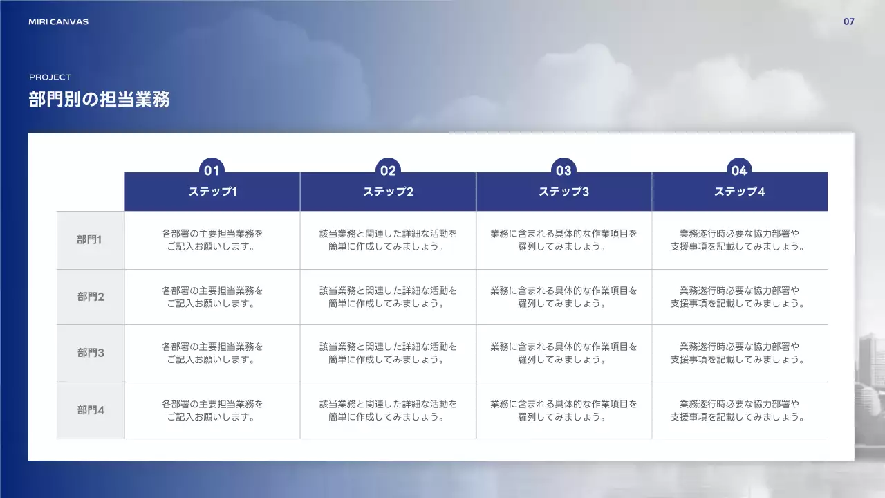 青 シンプル ビジネス マニュアル プレゼンテーション