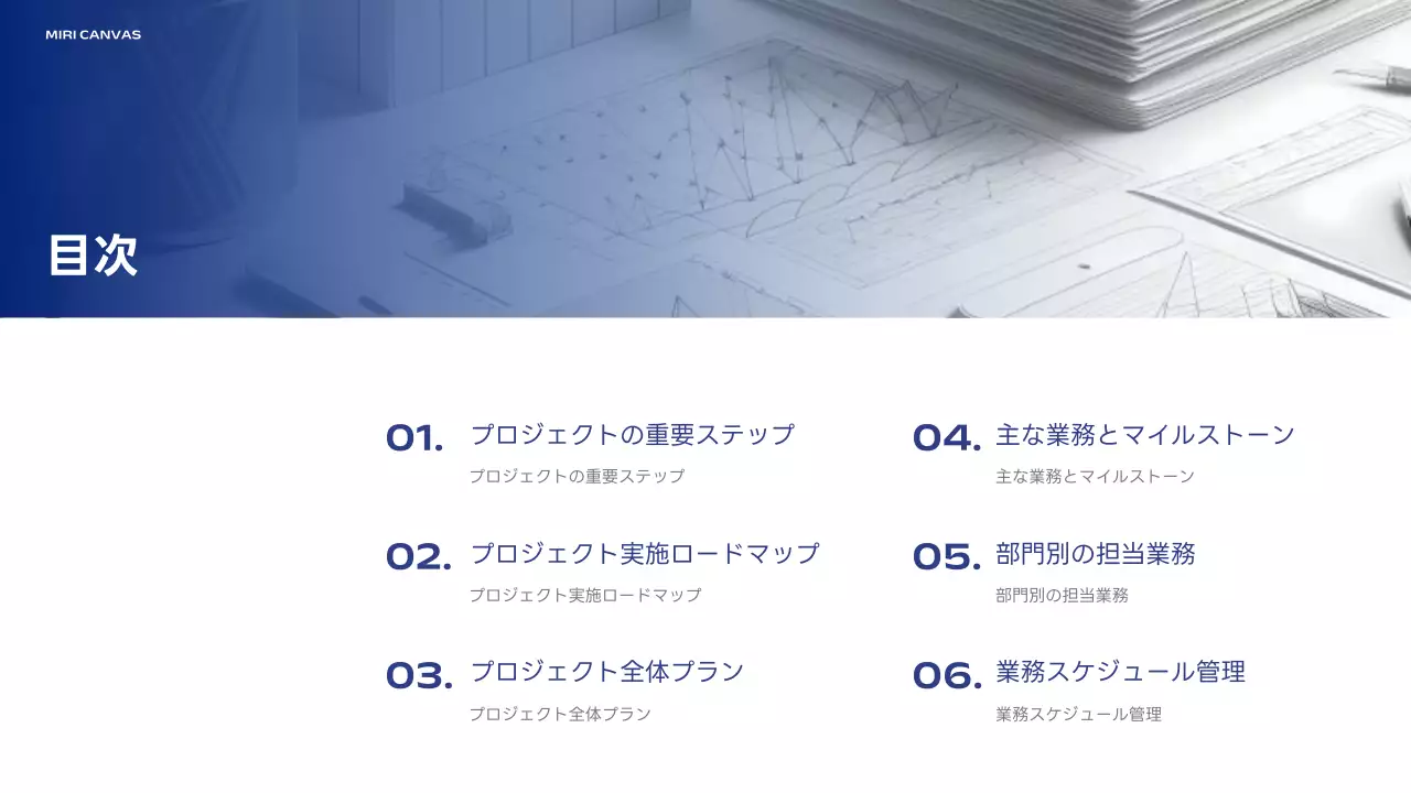 青 シンプル ビジネス マニュアル プレゼンテーション