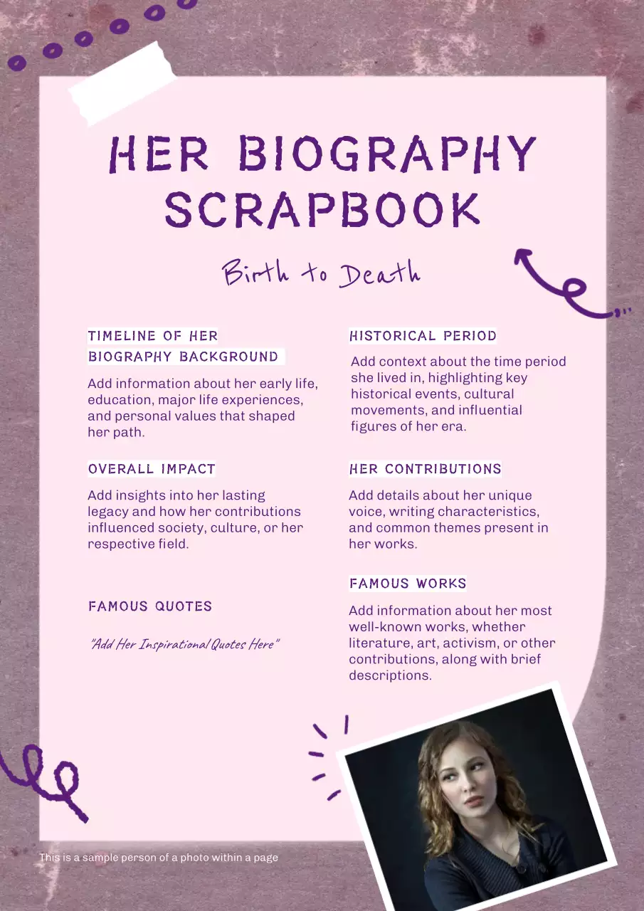 Historical Timeline Scrapbook Poster