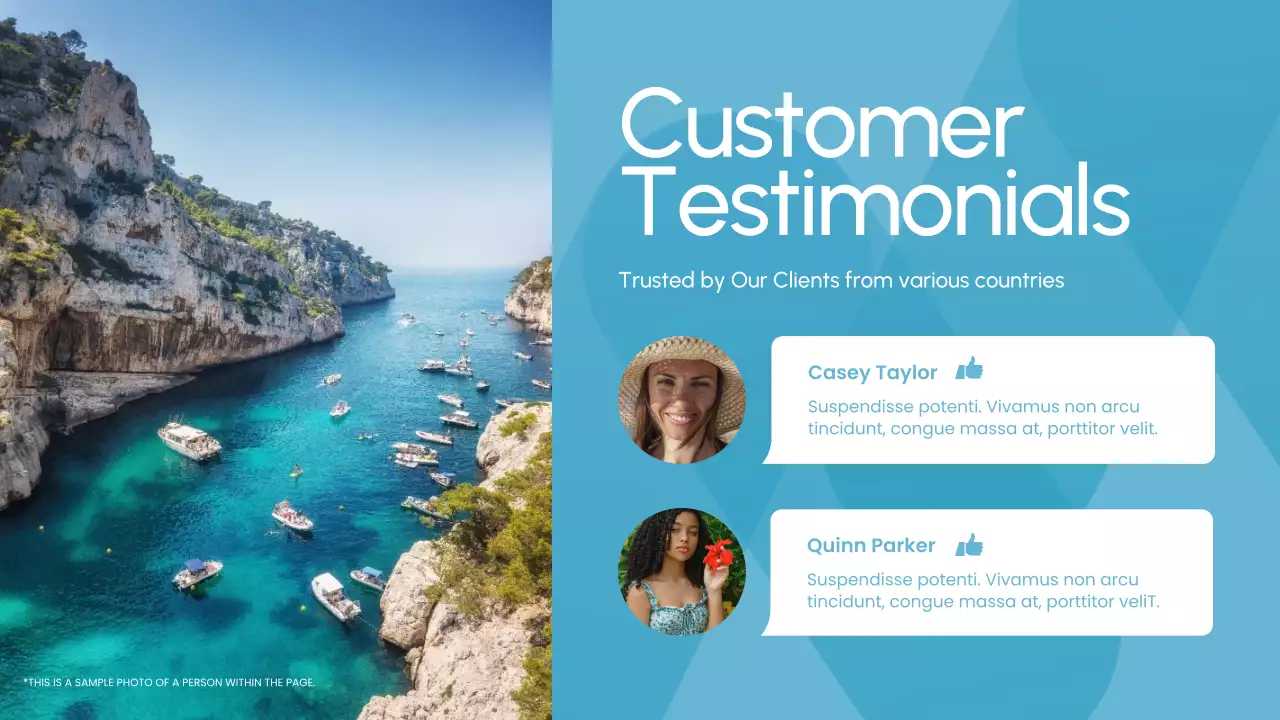 Blue Modern Travel Promotion Presentation