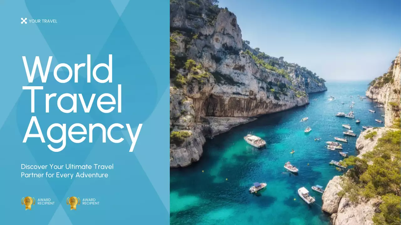 Blue Modern Travel Promotion Presentation