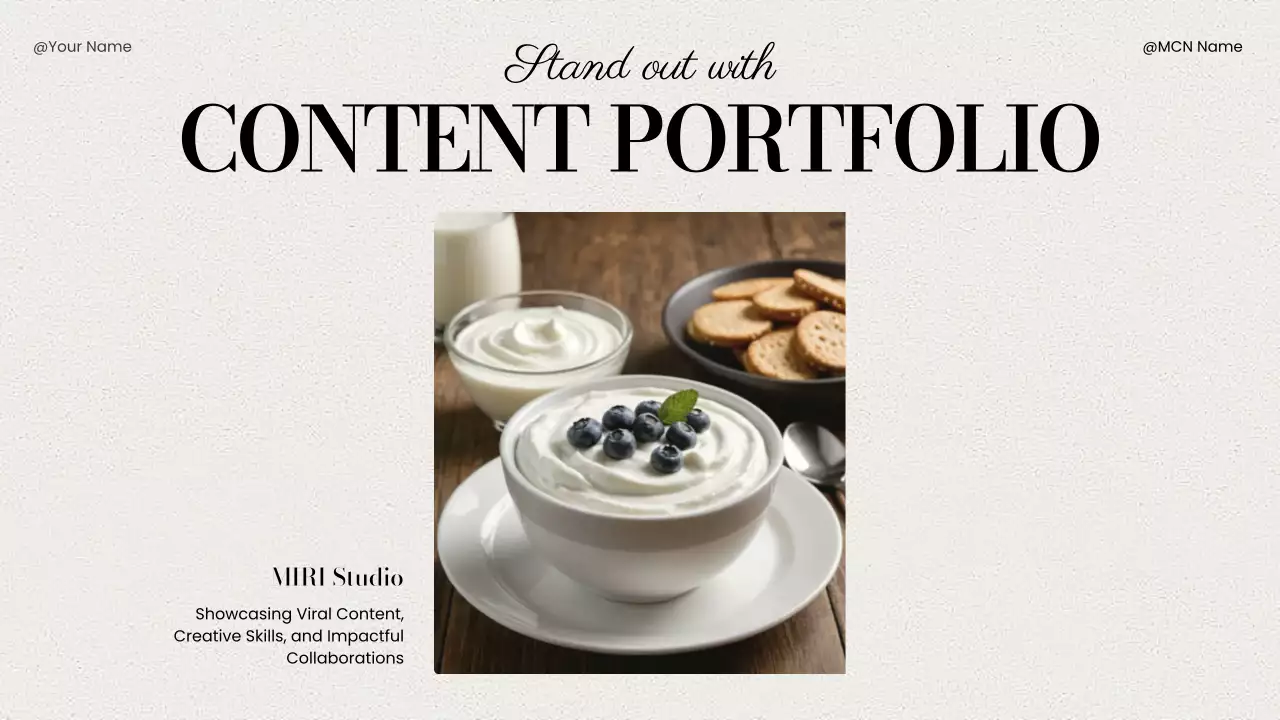 Black Modern Content Portfolio Presentation