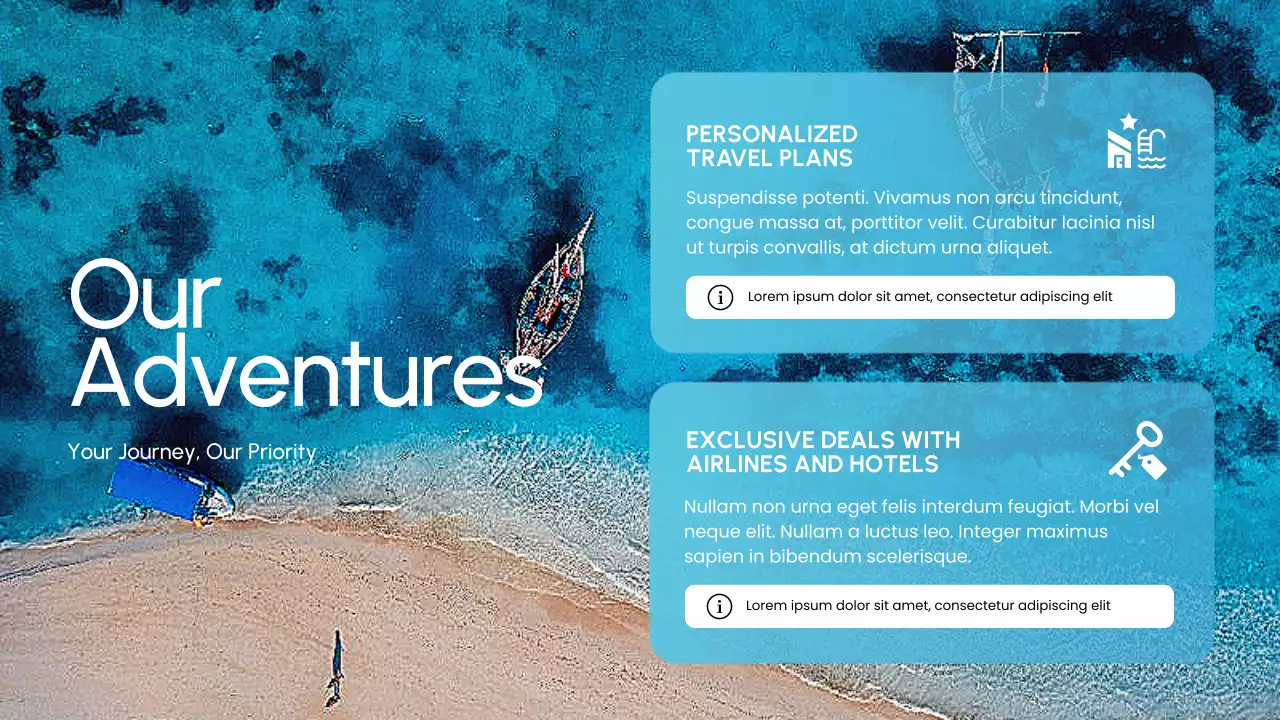 Blue Modern Travel Promotion Presentation