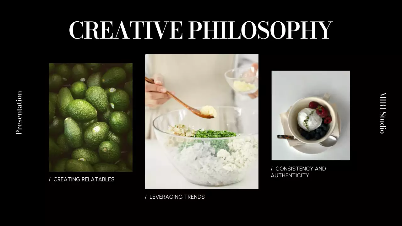 Black Modern Content Portfolio Presentation