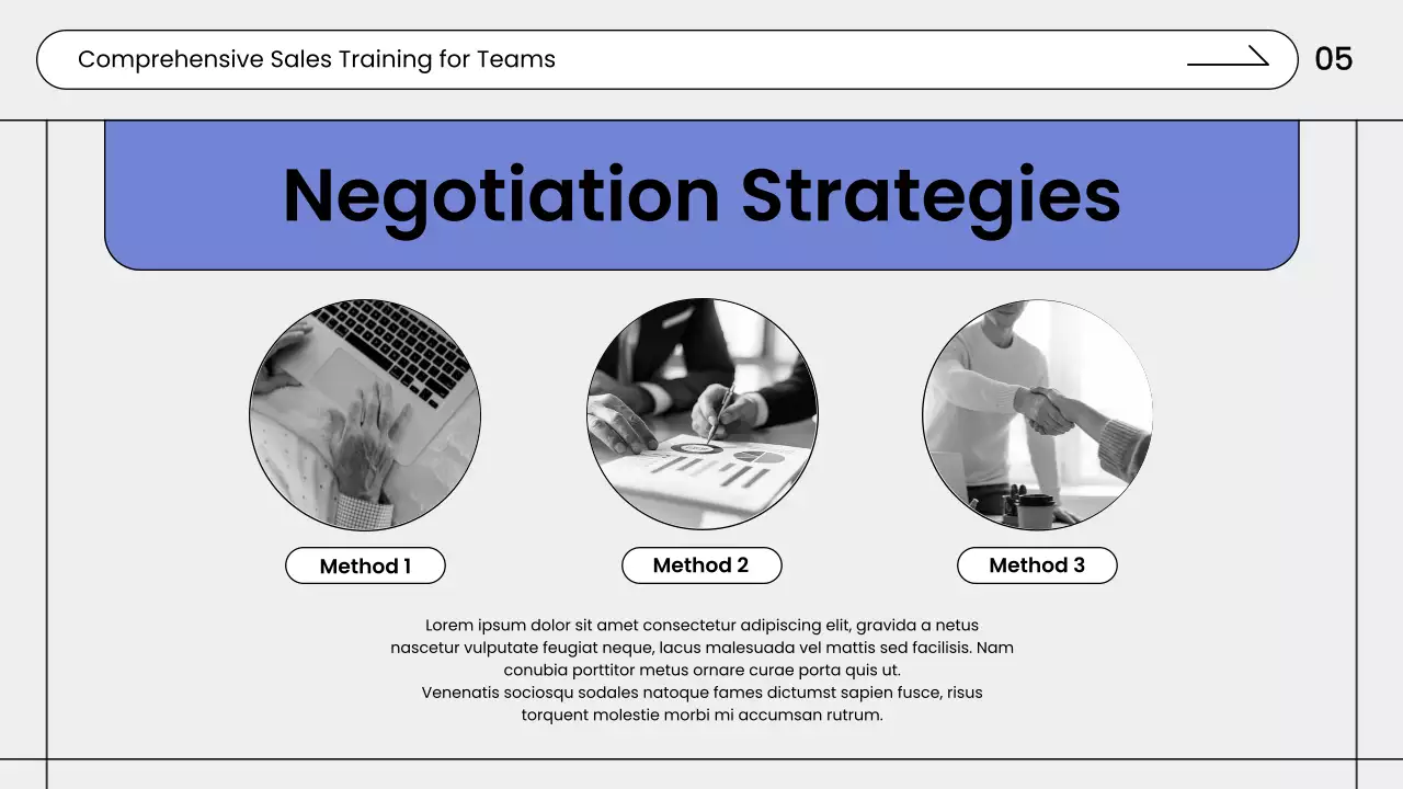 Blue Professional Sales Guide Presentation