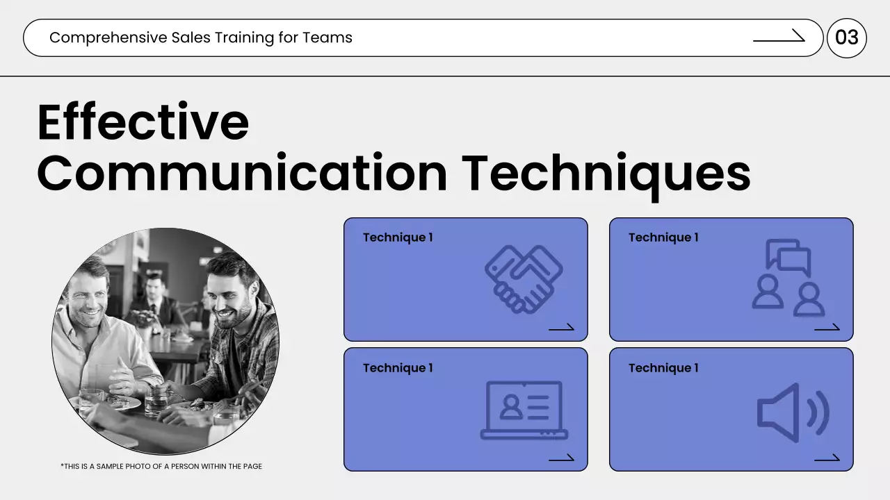 Blue Professional Sales Guide Presentation