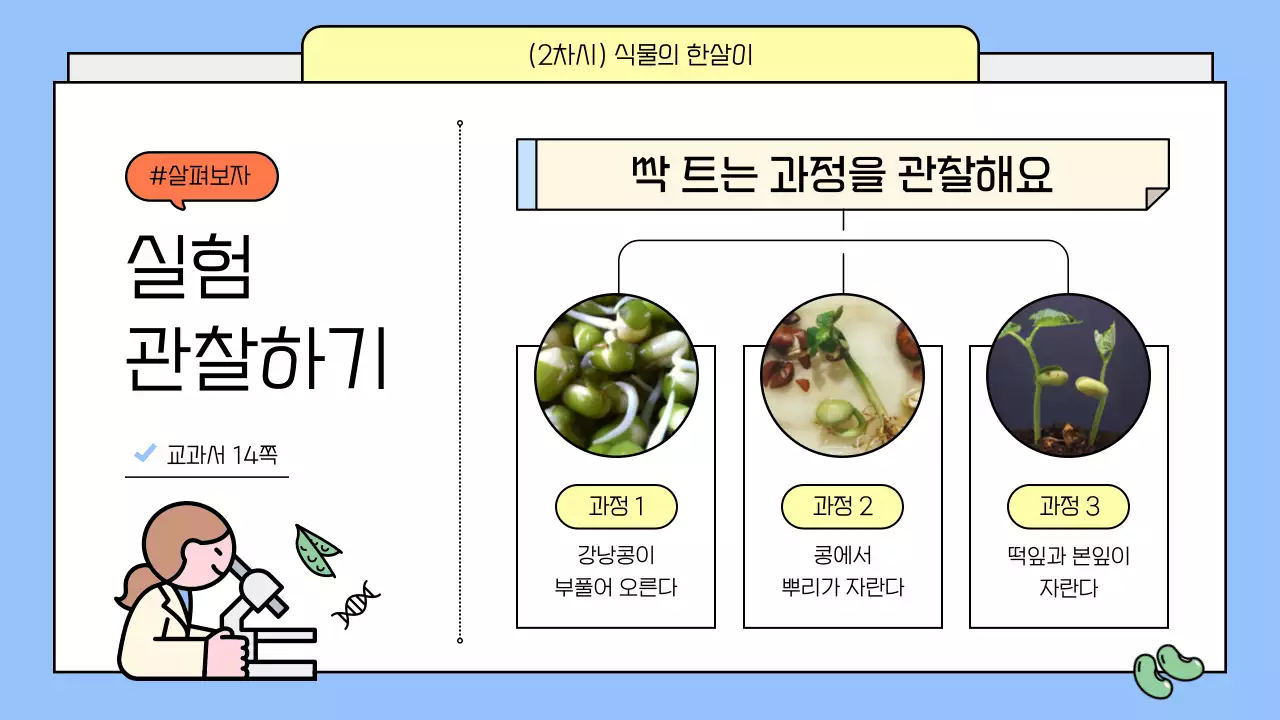 하늘색 아기자기한 교육 자료