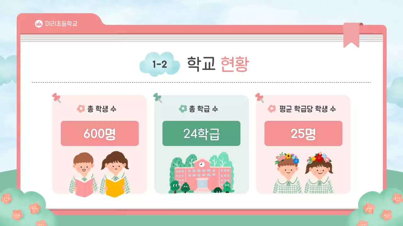 핑크 아기자기한 교육 설명