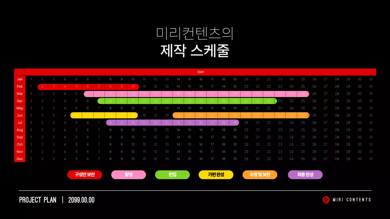 검정 모던 제안서 기획