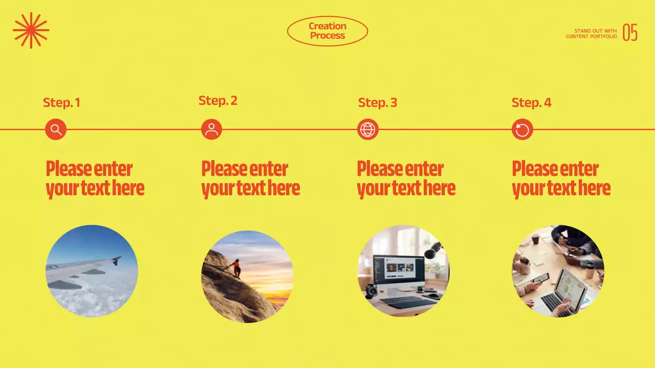 옐로우 모던 콘텐츠 포트폴리오 프레젠테이션