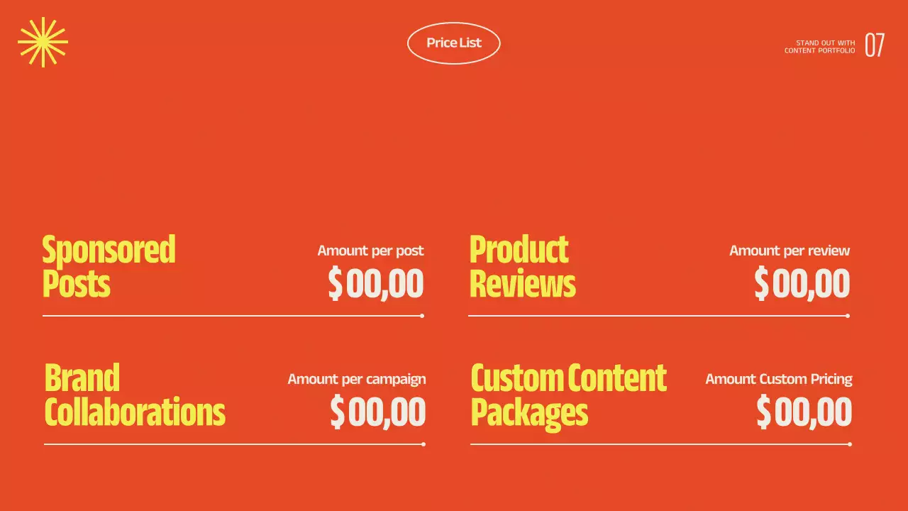 옐로우 모던 콘텐츠 포트폴리오 프레젠테이션