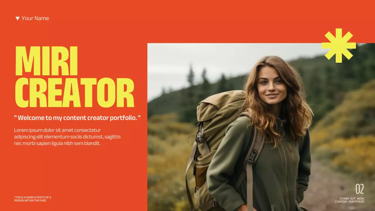 옐로우 모던 콘텐츠 포트폴리오 프레젠테이션