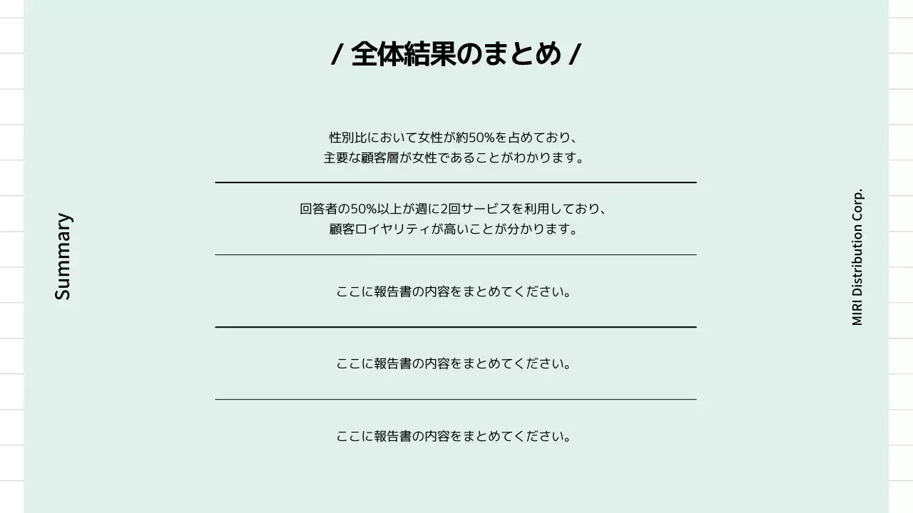 白 シンプル 調査報告書 ドキュメント プレゼンテーション