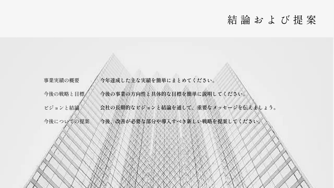 白 シンプル 会社 報告書 プレゼンテーション