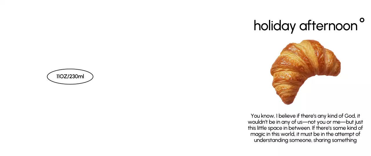 빵 사진이 있는 미니멀 베이커리 문구