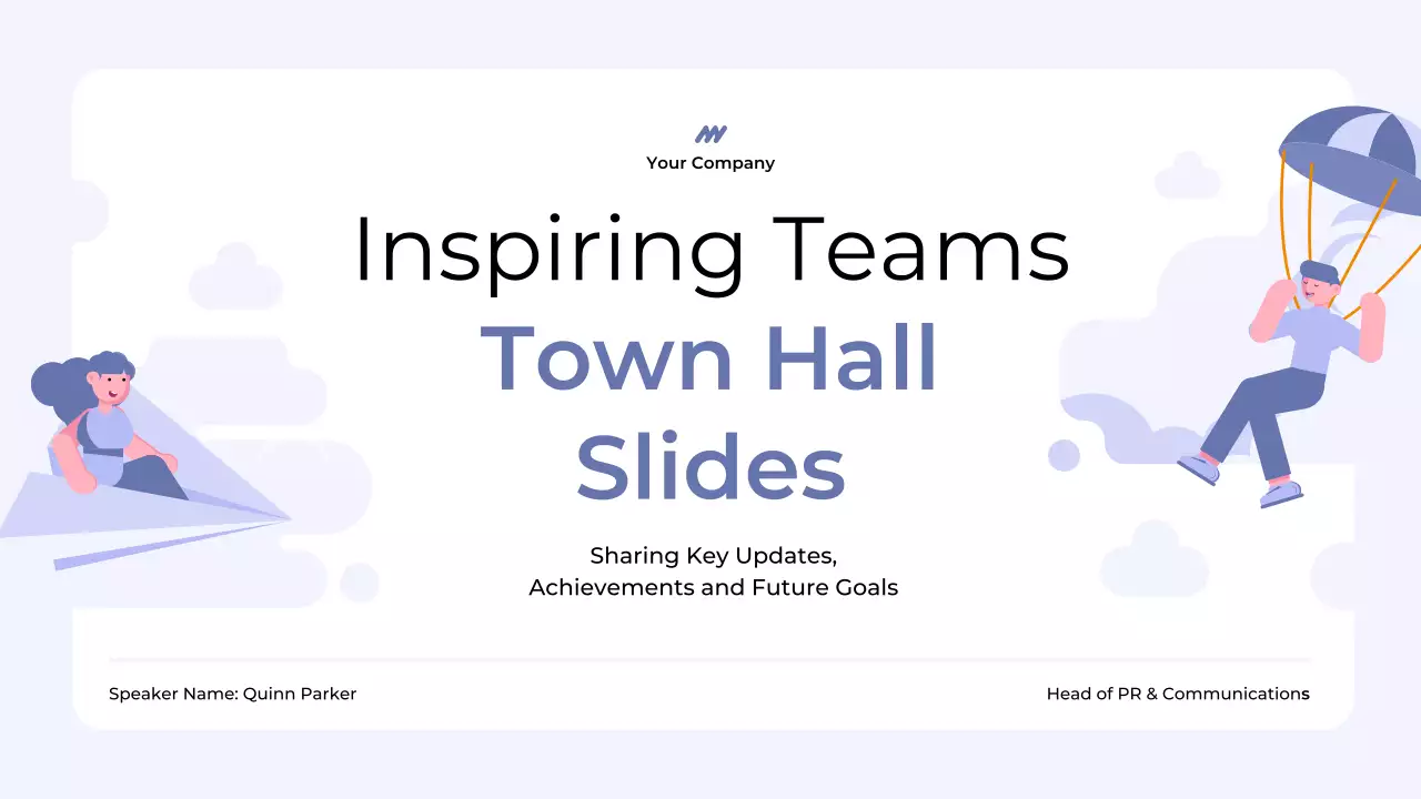 Blue Modern Business Town Hall Meeting Presentation