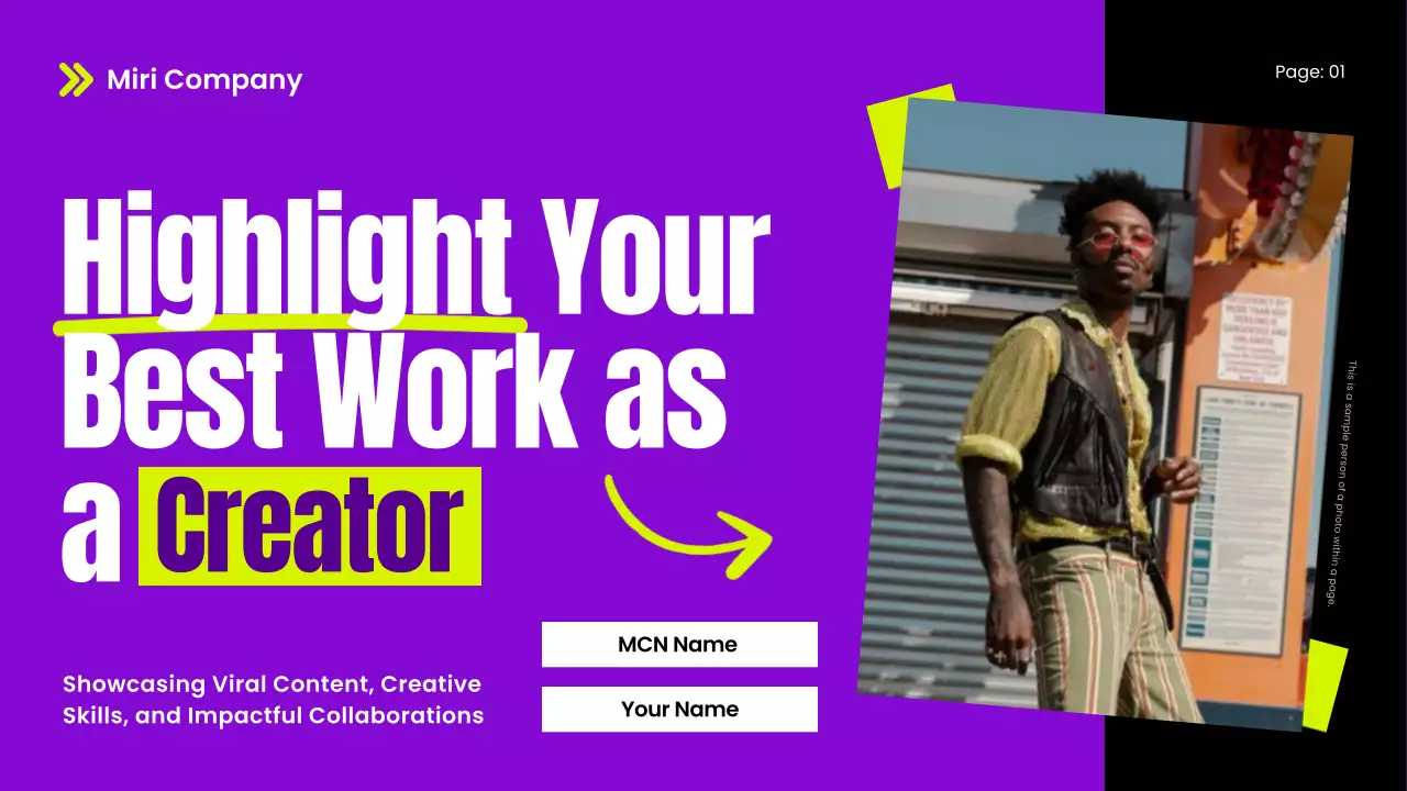 퍼플 트렌디 크리에이터 가이드 프레젠테이션