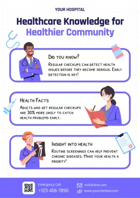 Blue Modern Health Guide Poster