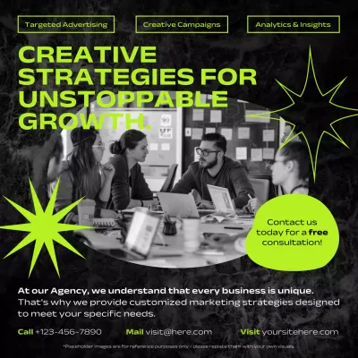 Neon Modern Marketing Promotion Social Media Post